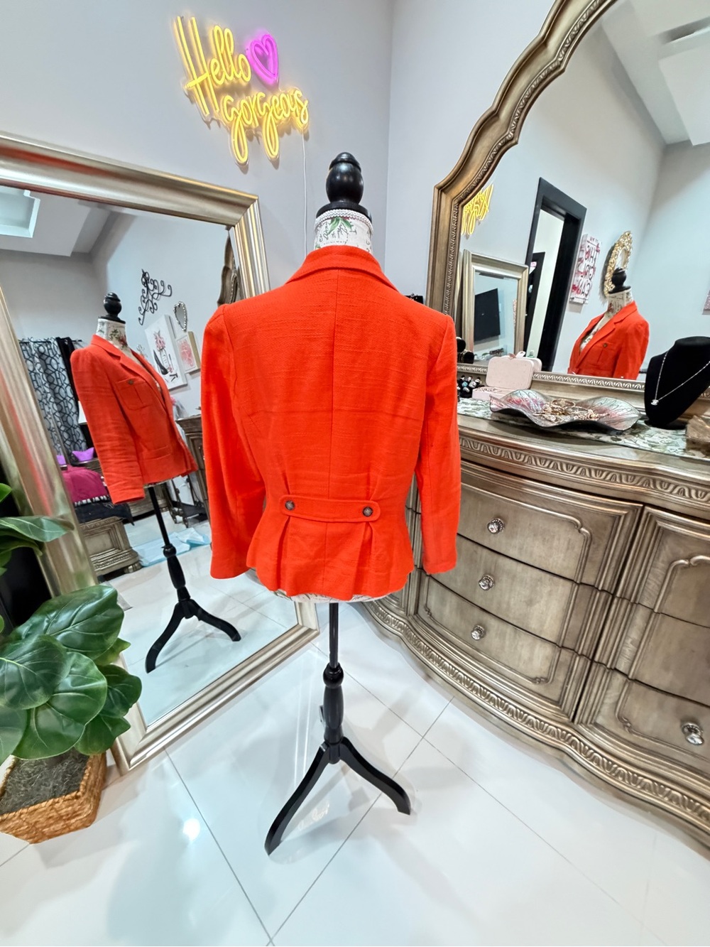 Banana Republic Vibrant Orange Tailored Blazer - Picture 9 of 13
